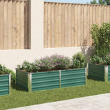 VidaXL Planter raised 160x80x45 cm galvanized steel green