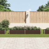Fioriera vidaxl inserita 320x40x45 cm marrone galvanizzato