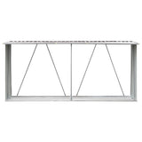 Vidaxl brænde skur 330x84x152 cm galvaniseret stålbrun