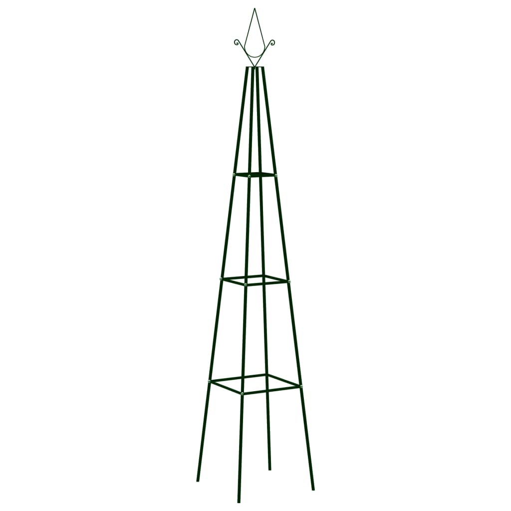 Rack di arrampicata da pianta Vidaxl 2 pezzi 35x35x195 cm di ferro verde scuro