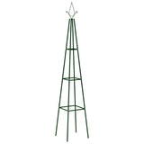 Rack di arrampicata da pianta Vidaxl 2 pezzi 35x35x195 cm di ferro verde scuro