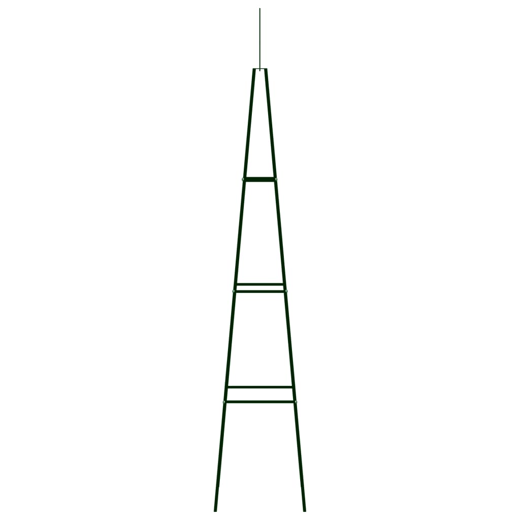Rack di arrampicata da pianta Vidaxl 2 pezzi 35x35x195 cm di ferro verde scuro