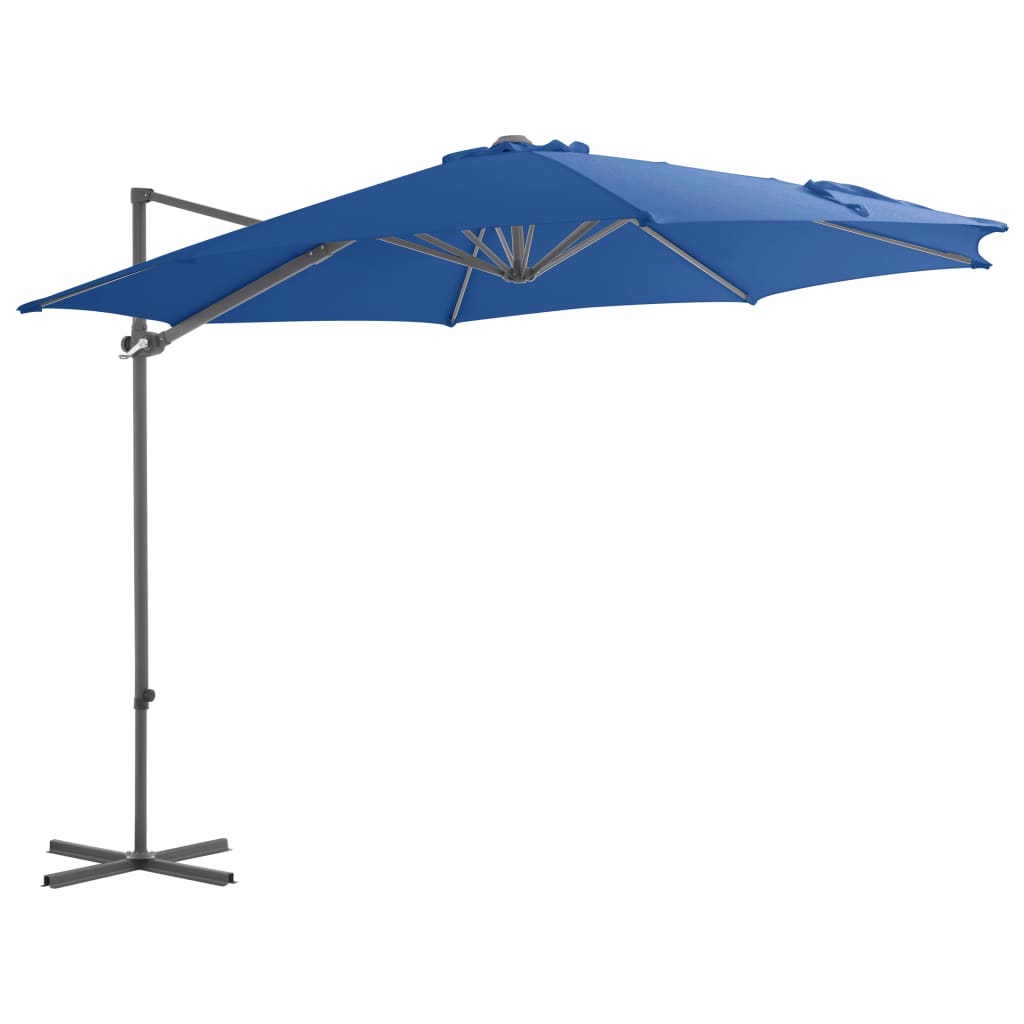 Vidaxl Cantilever Parasol with Steel Pole 300cm Azure Blue