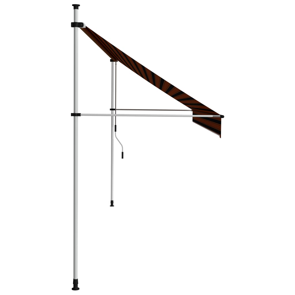 Vidaxl awning manually extendable 400 cm orange and brown