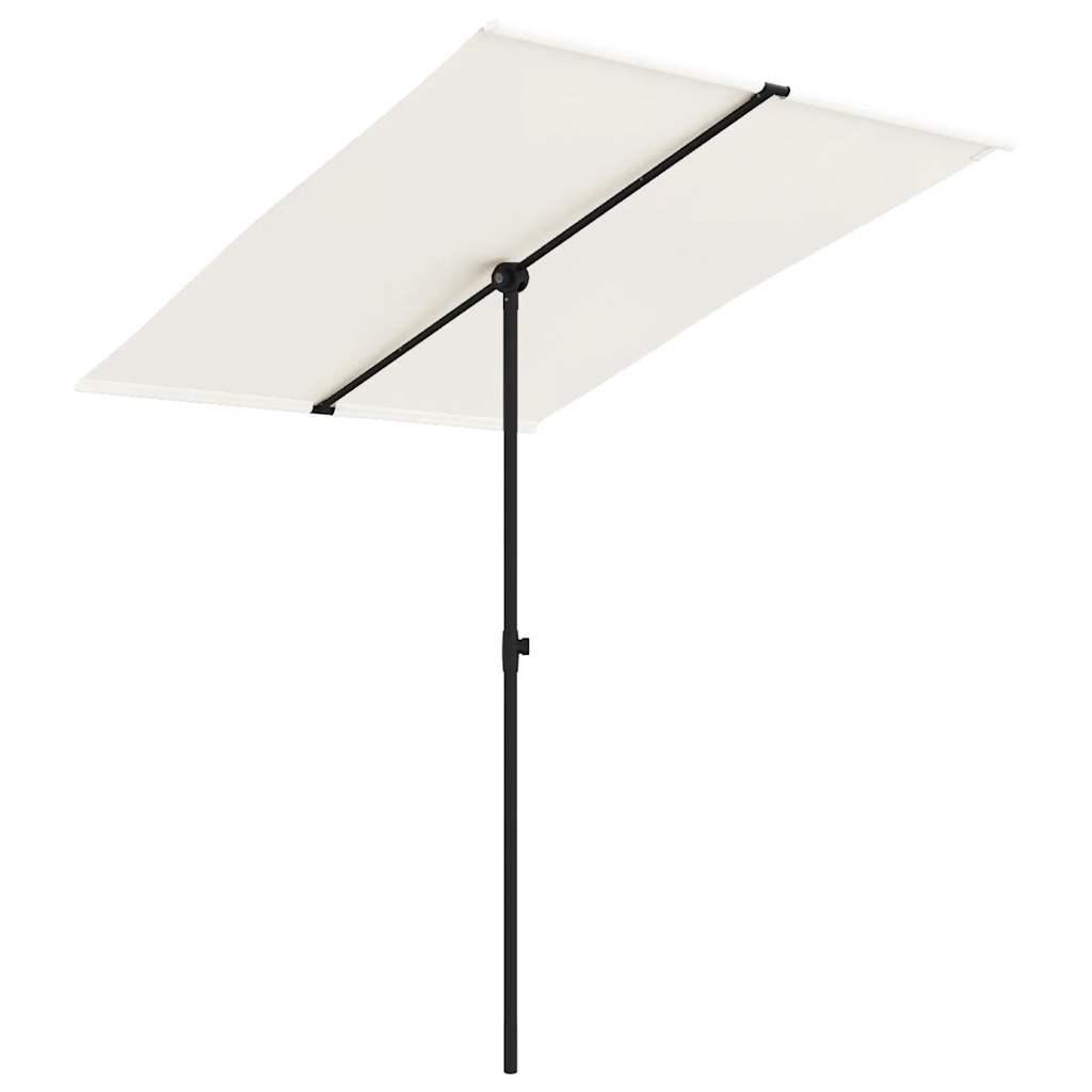 Vidaxl parasol s hliníkovým pólem 2x1,5 m písek bílý