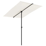Vidaxl parasol s hliníkovým pólem 2x1,5 m písek bílý