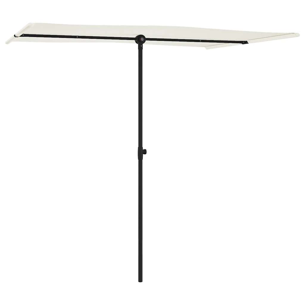 Vidaxl parasol s hliníkovým pólem 2x1,5 m písek bílý