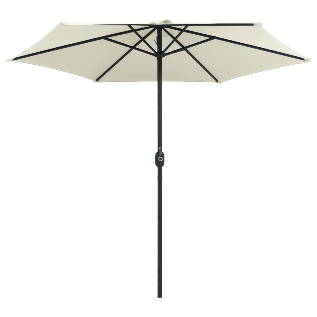 Vidaxl Parasol con polo in alluminio 270x246 cm bianco sabbioso