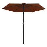 Vidaxl parasol s hliníkovým pólem 270x246 cm terakot -rozložený