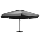 Vidaxl parasol s hliníkovým pólem 600 cm antracite -colored