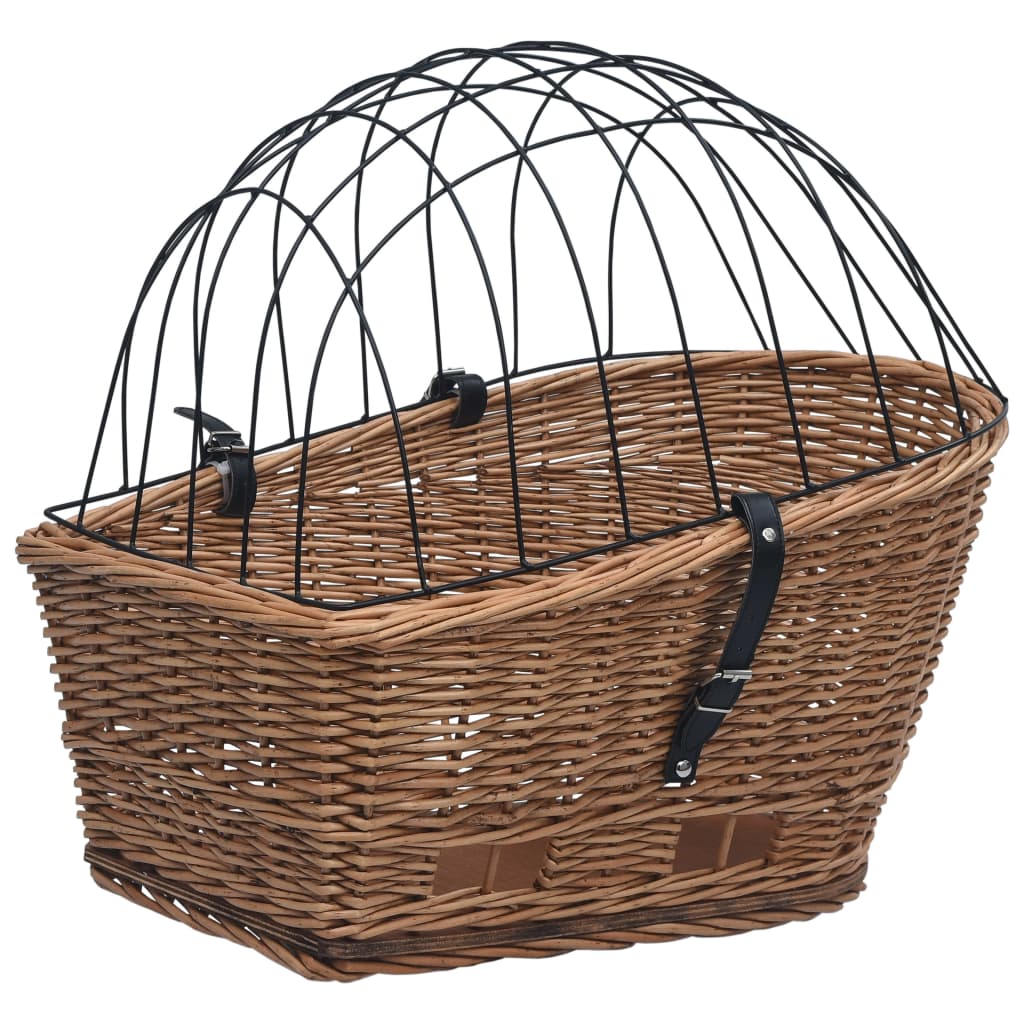 Vidaxl bicycle basket for rear rack 55x31x36 cm natural willow