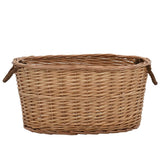 Vidaxl Wood Basket med håndtag 56x40x28 cm Natural Willow Wood