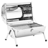 Bidaxl Table Barbecue Charcoal dubbelgaller rostfritt stål