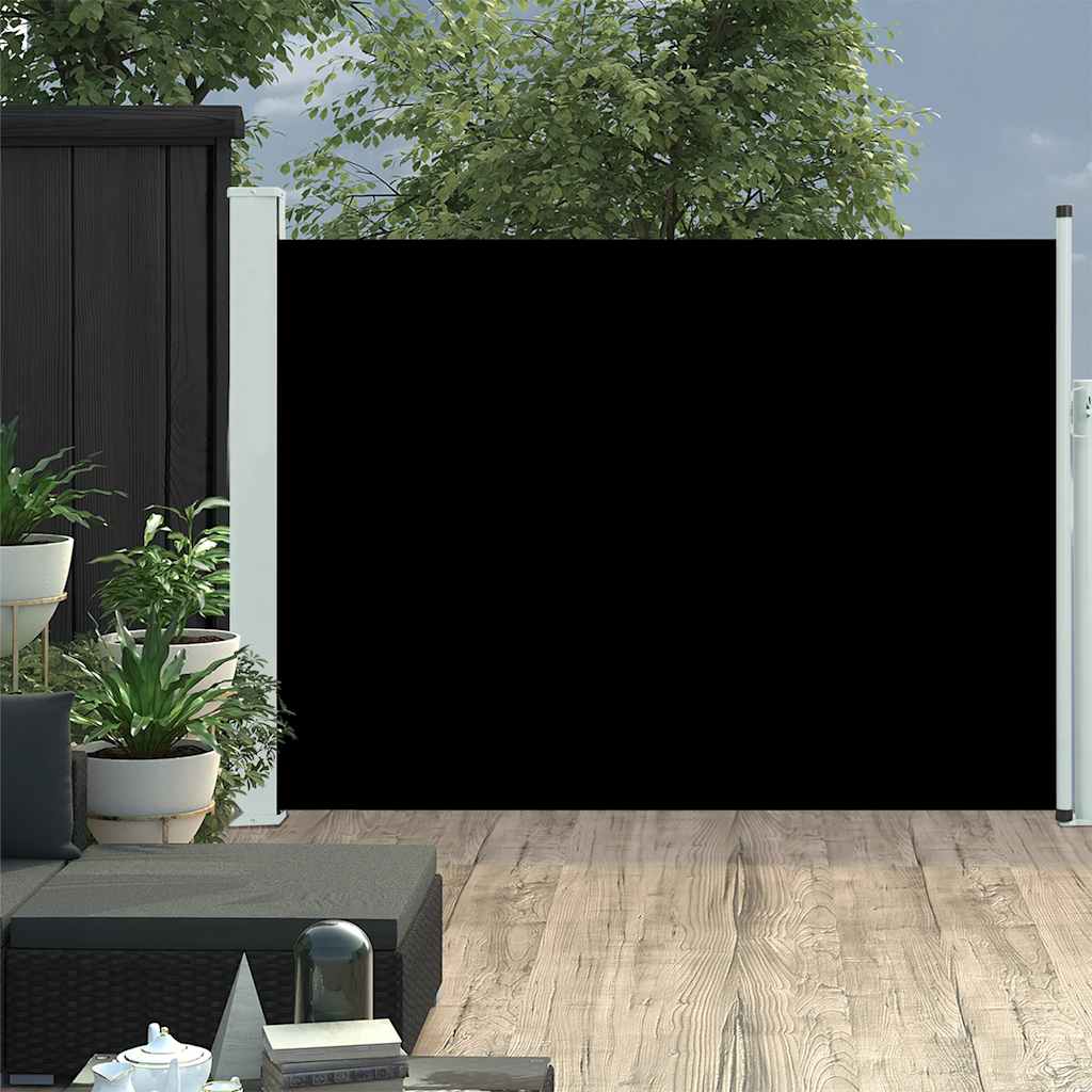 VidaXL Garden screen Extendable 120x500 cm Black