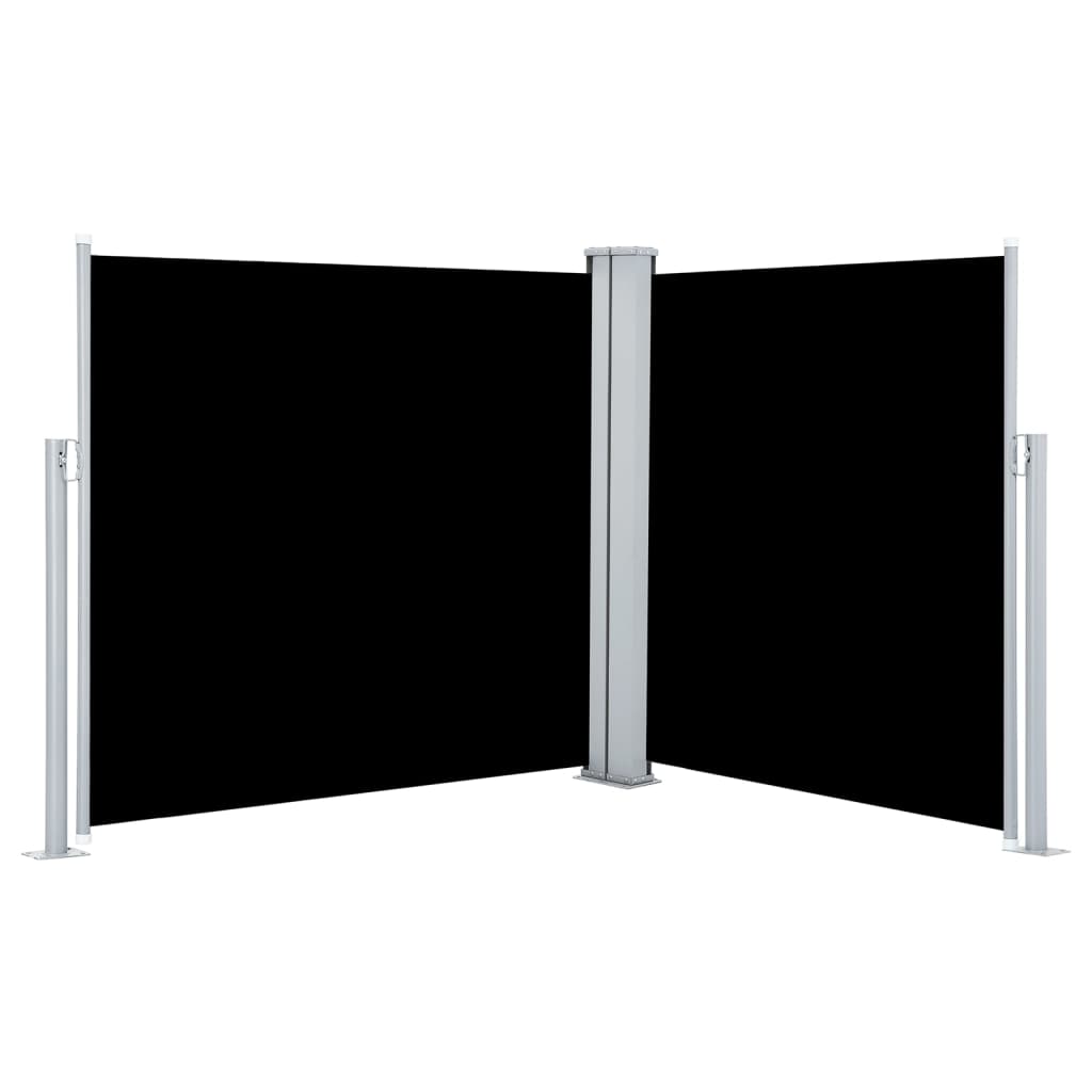 VidaXL Windshield Extendable 120x600 cm Black