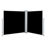 VidaXL Windshield Extendable 120x600 cm Black