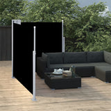 VidaXL Windshield Extendable 120x600 cm Black