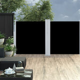 VidaXL Windshield Extendable 120x600 cm Black