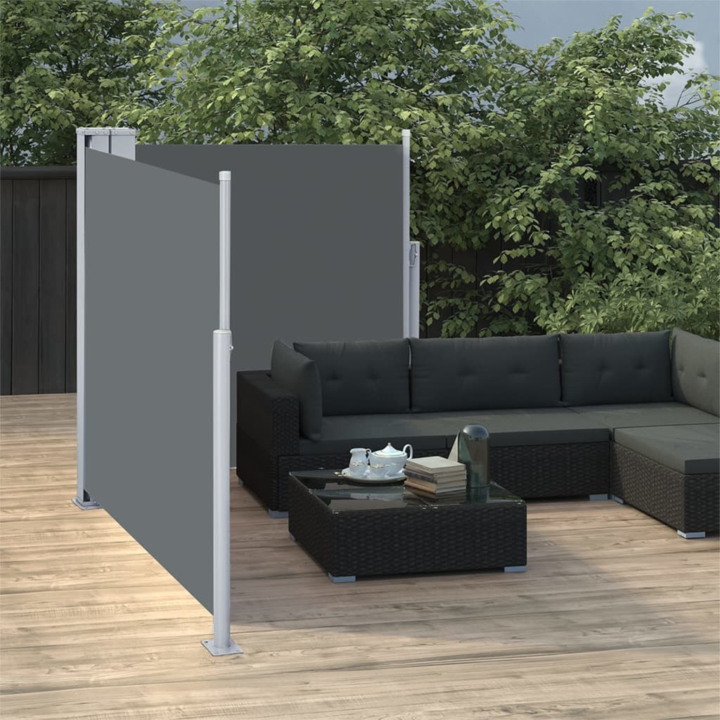 Pare-brise Vidaxl extensible 120x600 cm anthracite