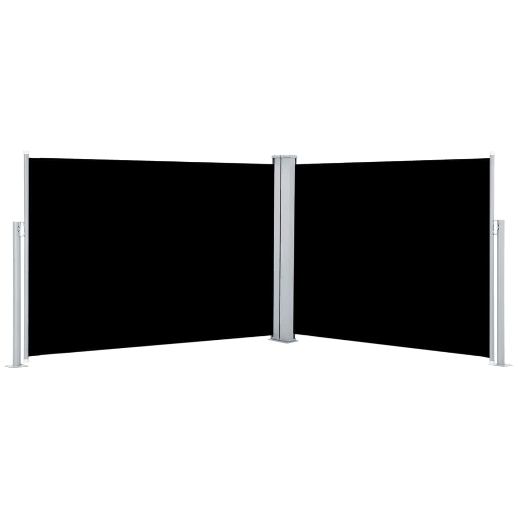 VidaXL Windshield Extendable 120x1000 cm Black