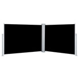 VidaXL Windshield Extendable 120x1000 cm Black
