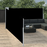 VidaXL Windshield Extendable 120x1000 cm Black