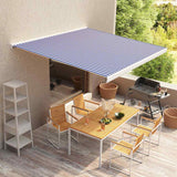 Vidaxl laifeldoek 400x300 cm platno modro in belo