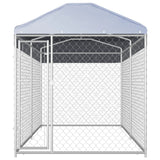 Vidaxl Hond Kennel fir dobausse mam Daach 382x192x222 m