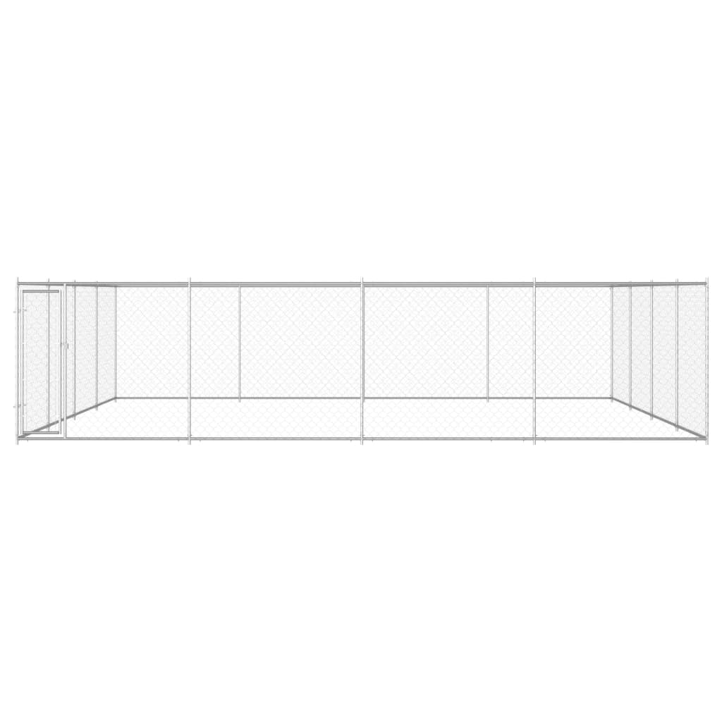 Vidaxl Dog Kennel pour l'extérieur de 760x760x185 cm en acier galvanisé