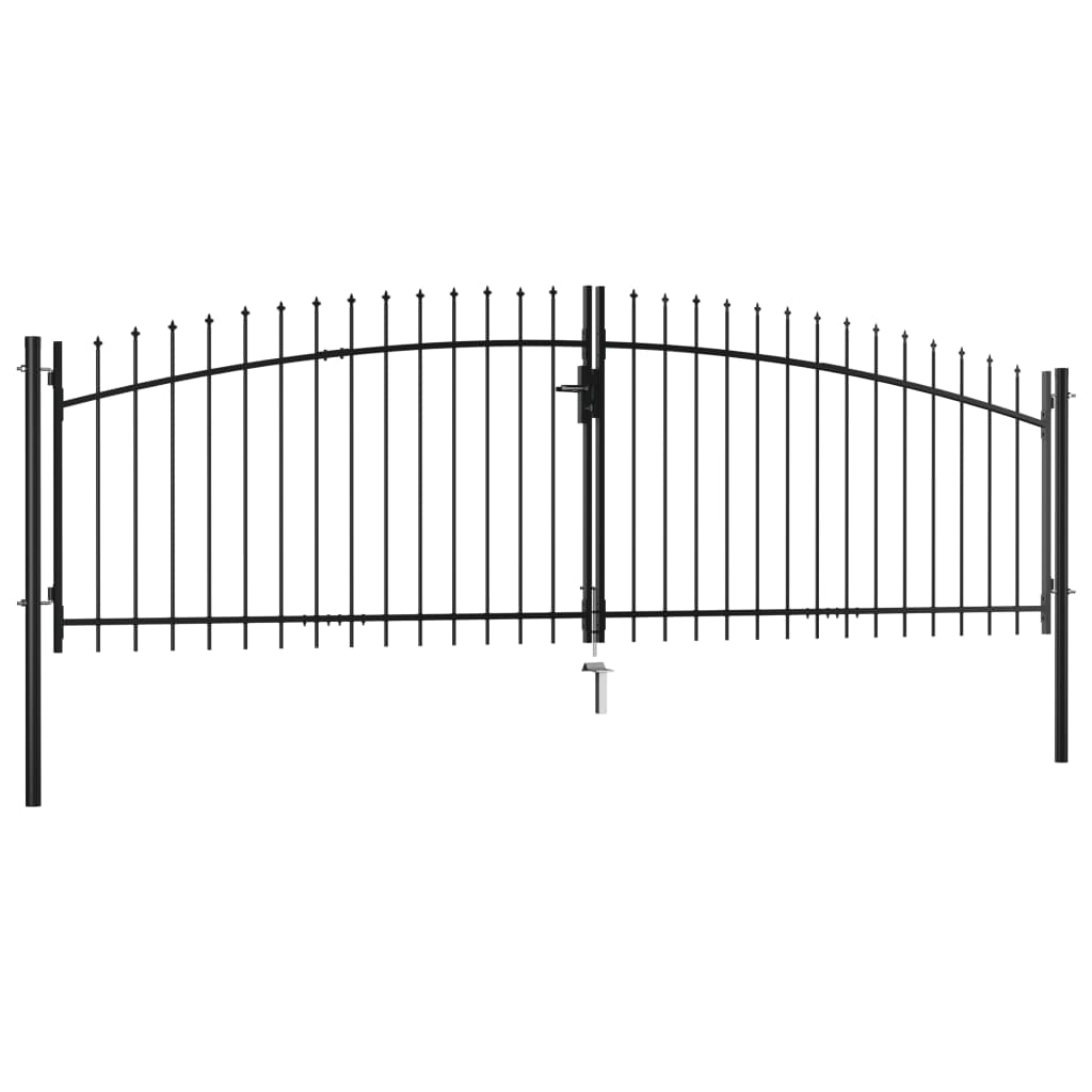 Vidaxl Hek port Double door with spears top 400x200 cm
