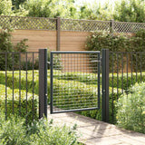 Vidaxl mesh gate 100x125 cm galvanized steel gray