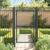 Vidaxl Gaaspoort 100x200 cm grigio in acciaio zincato