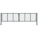 Vidaxl Gaaspoort 400x150 cm grigio in acciaio zincato