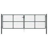 Vidaxl Gaaspoort 400x175 cm grigio in acciaio zincato