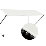 Vidaxl retractable awning with LED 300x150 cm cream