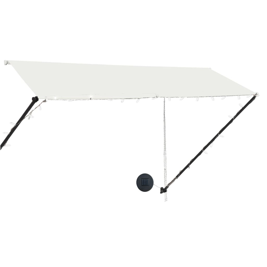 Vidaxl retractable awning with LED 300x150 cm cream