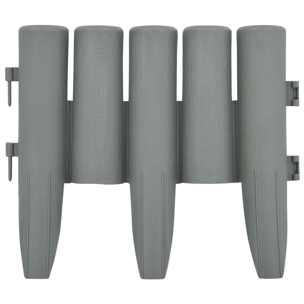 Vidaxl Gazon Arêtes 36 st 10 m pp gris