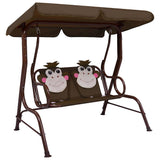 Vidaxl children's swing seat 115x75x110 cm fabric brown