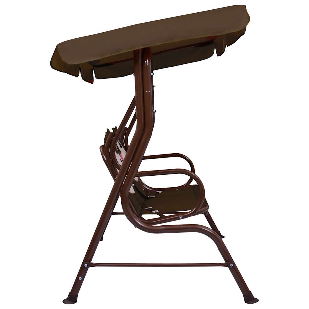 Vidaxl children's swing seat 115x75x110 cm fabric brown