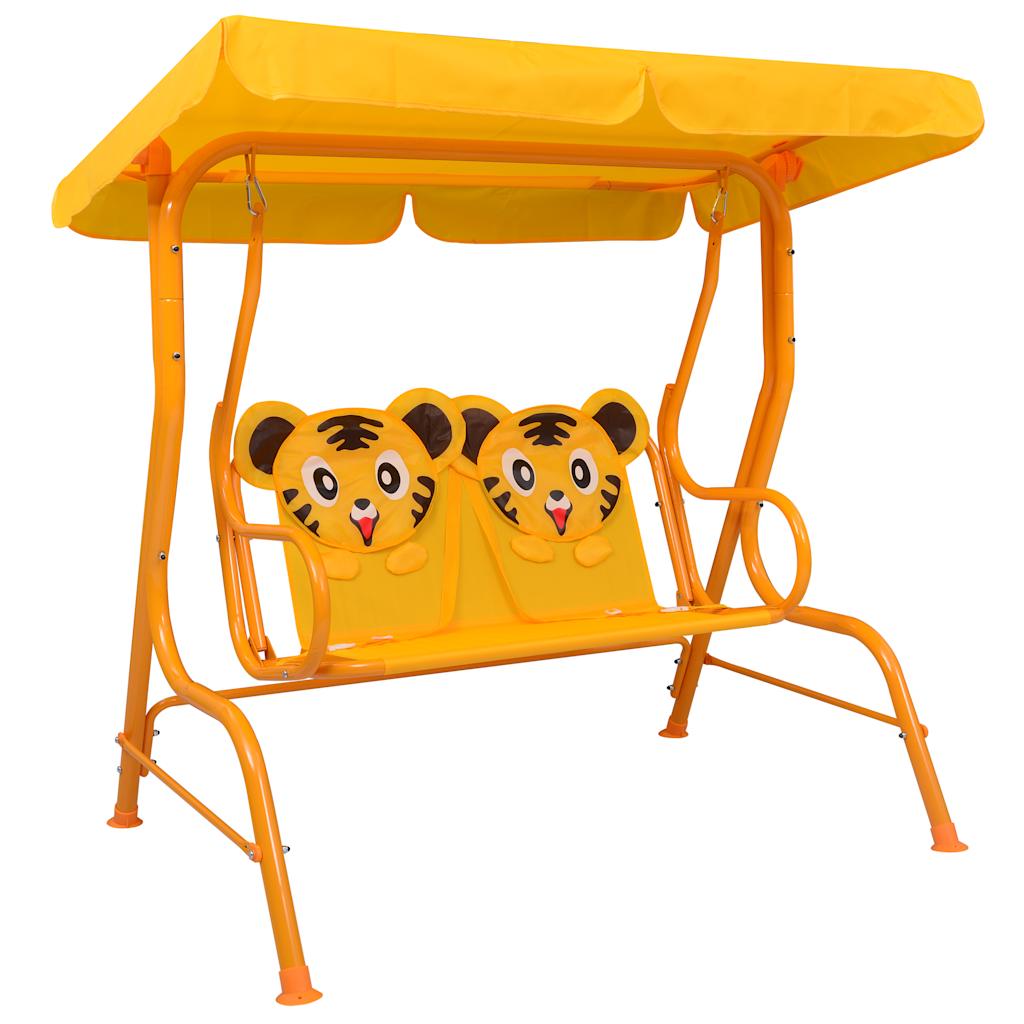 Vidaxl children's swing seat 115x75x110 cm fabric yellow