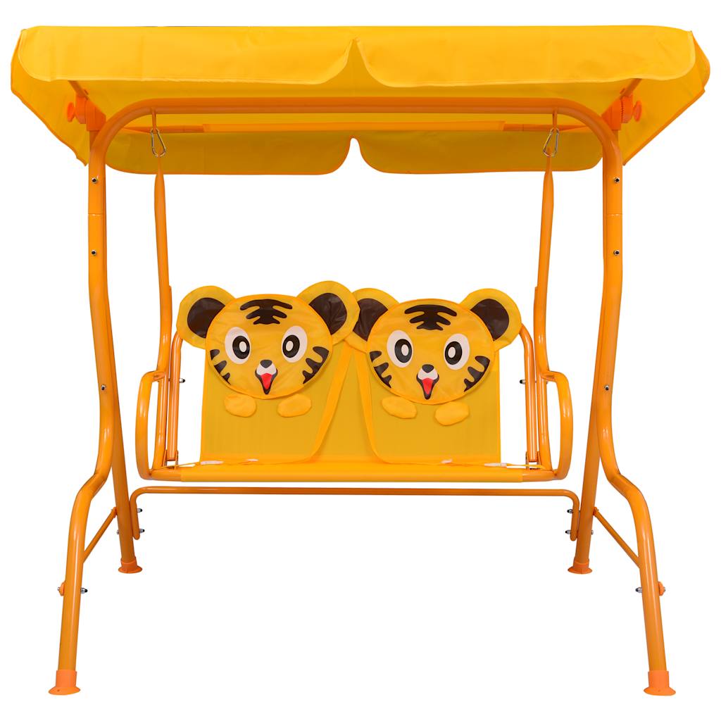 Vidaxl children's swing seat 115x75x110 cm fabric yellow