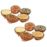 Vidaxl fågelmat fylld halva kokosnötter 10 st 290 g
