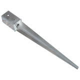 Pinos moídos de vidaxl 2 st 8x8x76 cm de aço galvanizado colorido de prata