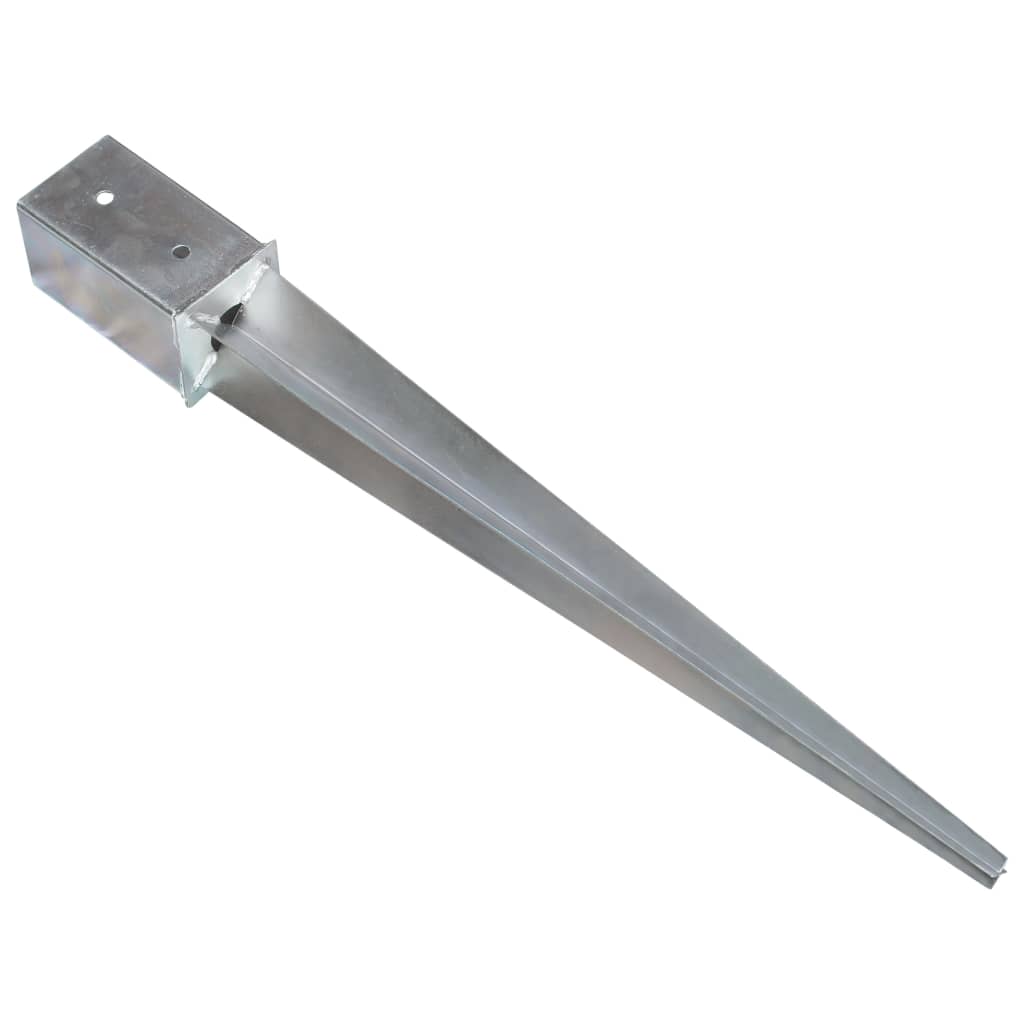 Vidaxl ground pins 6 st 8x8x76 cm galvanized steel silver colored