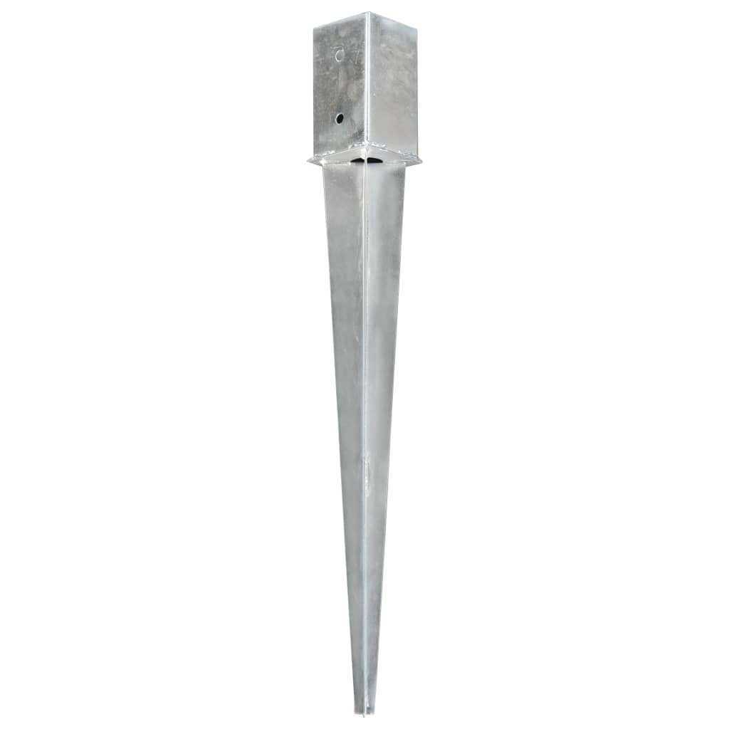 Vidaxl Ground pins 12 st 8x8x76 cm galvanized steel silver colored
