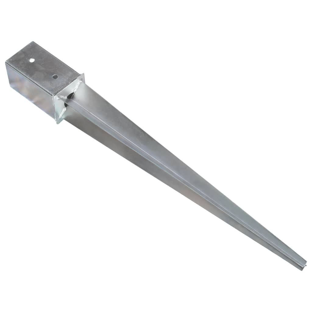 Vidaxl Ground pins 12 st 8x8x76 cm galvanized steel silver colored