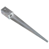 Vidaxl Ground pins 12 st 8x8x76 cm galvanized steel silver colored