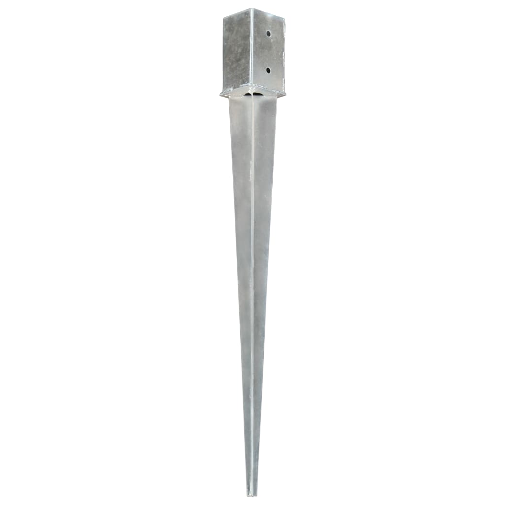 Vidaxl Ground Pins 6 St 8x8x91 cm galvaniseret stål sølvfarvet
