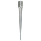 Vidaxl Ground Pins 6 St 8x8x91 cm galvaniseret stål sølvfarvet