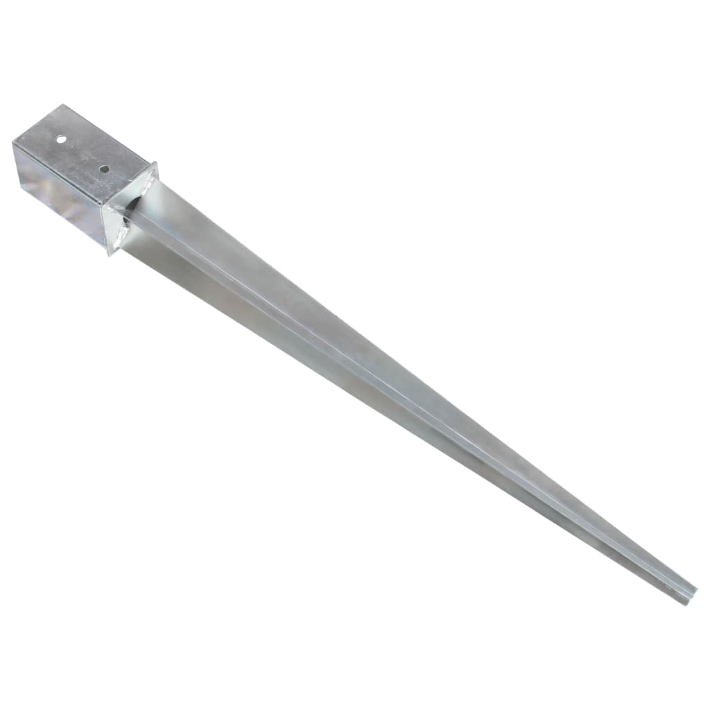 Vidaxl Ground Pins 6 St 8x8x91 cm galvaniseret stål sølvfarvet